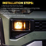 Audio Wheels 2 Inch Fog Lamp Mounting Cover/Bracket Kit - Car & Vehicle Fog Brackets | Direct Replacement Set | Compatible with Hyundai Exter 2024