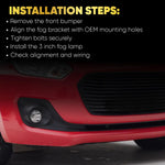 Audio Wheels 3 Inch Fog Lamp Mounting Cover/Bracket Kit - Car & Vehicle Fog Brackets | Direct Replacement Set | Compatible with Maruti Suzuki SWIFT 2018