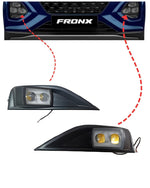 Audio Wheels LED DRL (Daytime Running Light) Fog Light for MARUTI SUZUKI FRONX | Switchable White/Yellow/Red/Blue | 15W LED | DC 12V Plug and Play | 90% Power Saving