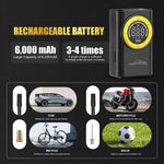 Audio Wheels Universal Digital Tyre Inflator [TI-03]  for Car, Bikes and SUVs | 65W Portable Air Compressor, 5600 mAh, Auto Shut-Off & LED Light  150 PSI
