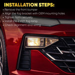 Audio Wheels 2 Inch Fog Lamp Mounting Cover / Bracket Kit - Car & Vehicle Fog Brackets | Direct Replacement Set | Compatible with Hyundai Verna 2023