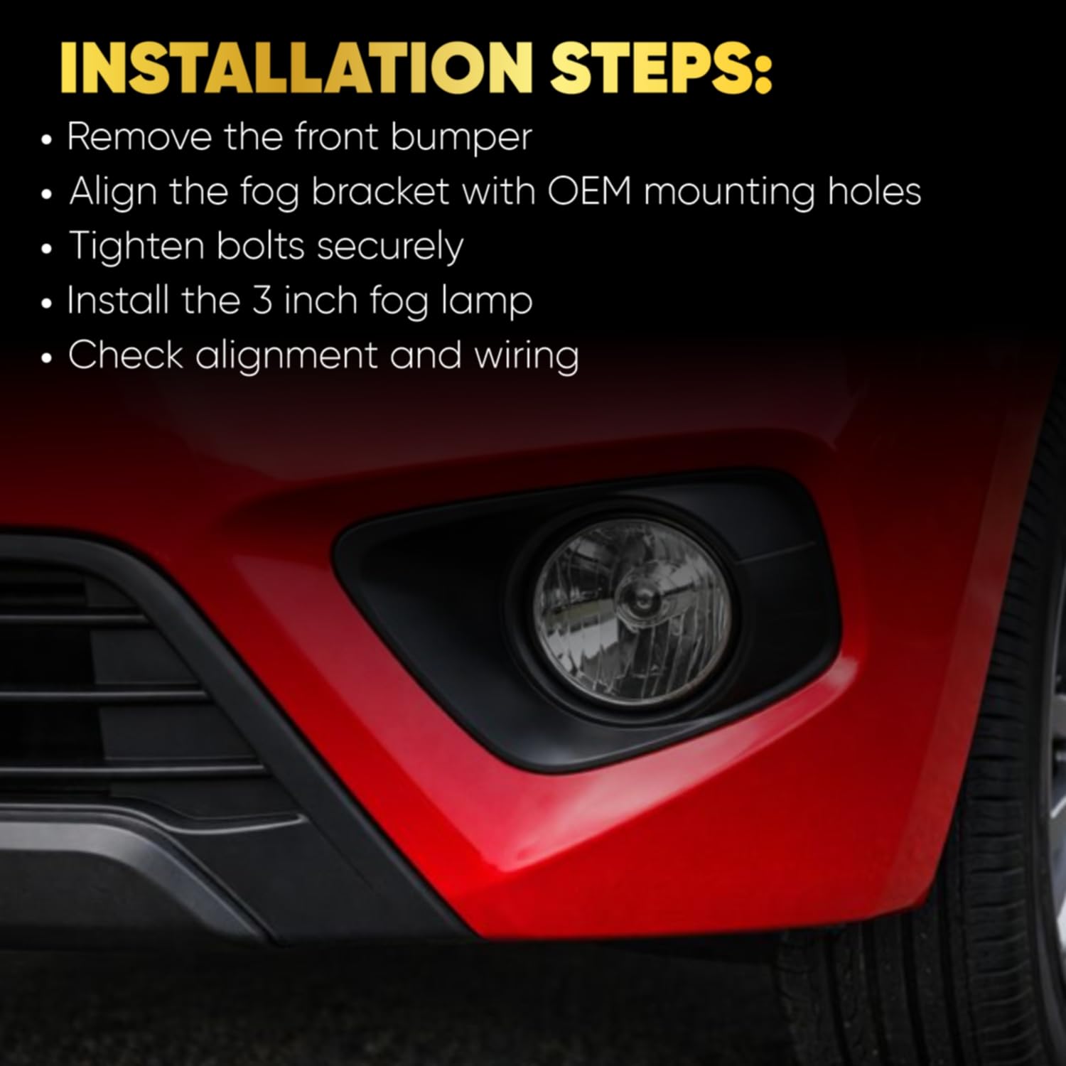 Audio Wheels 3 Inch Fog Lamp Mounting Cover/Bracket Kit - Car & Vehicle Fog Brackets | Direct Replacement Set | Compatible with Maruti Suzuki WagonR 2020