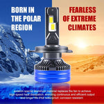 Audio Wheels H4/H19-250W LED Headlight Bulbs – 30,000 Lumens Ultra-Bright, 6000K Cool White – IP68 Waterproof, Plug & Play Conversion Kit – 50,000+ Hrs, 2-Year Warranty