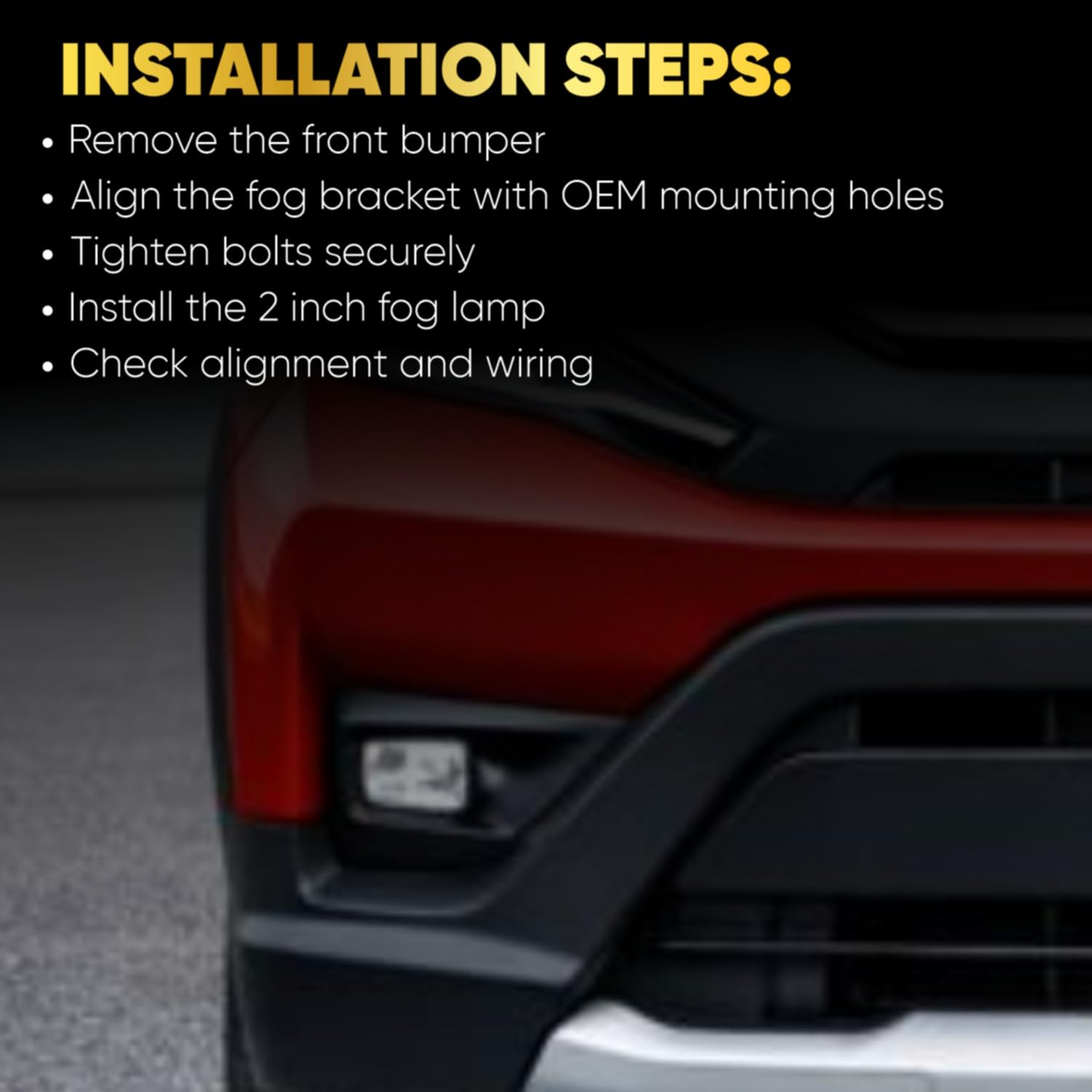 Audio Wheels 2 Inch Fog Lamp Mounting Cover  Bracket Kit - Car & Vehicle Fog Brackets  Direct Replacement Set  Compatible with Maruti Suzuki BREZZA 2022