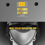 Audio Wheels AWLP-16 Tri-Color LED Projector Fog Lamp  200W High-Intensity  3000K Yellow  4500K Warm White  6000K White  Premium Metal Housing  1-Year Warranty