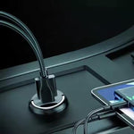 Audio Wheels 130W Dual Output Car Fast Charger – 100W USB & 30W Type C PD, Fast Charging Adapter Wide Compatibility for iPhone, Android Smartphones, and Tablets.