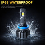 Audio Wheels H8/H11 LED Headlight Tri Colour, Single Beam 120W (15000LM) | 6000K/4300K/3000K | IP68 Waterproof Plug & Play Car Headlamp 12V/24V with Advanced Cooling | 2 Years Warranty