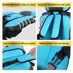 Audio Wheels Portable Foldable Baby Seat Cushion with Adjustable Shoulder & Back Straps, Universal Fit for Car, Bicycle, Stroller, Sofa & High Chair (Toddlers & Kids 6 Months-4 Years) (Blue)