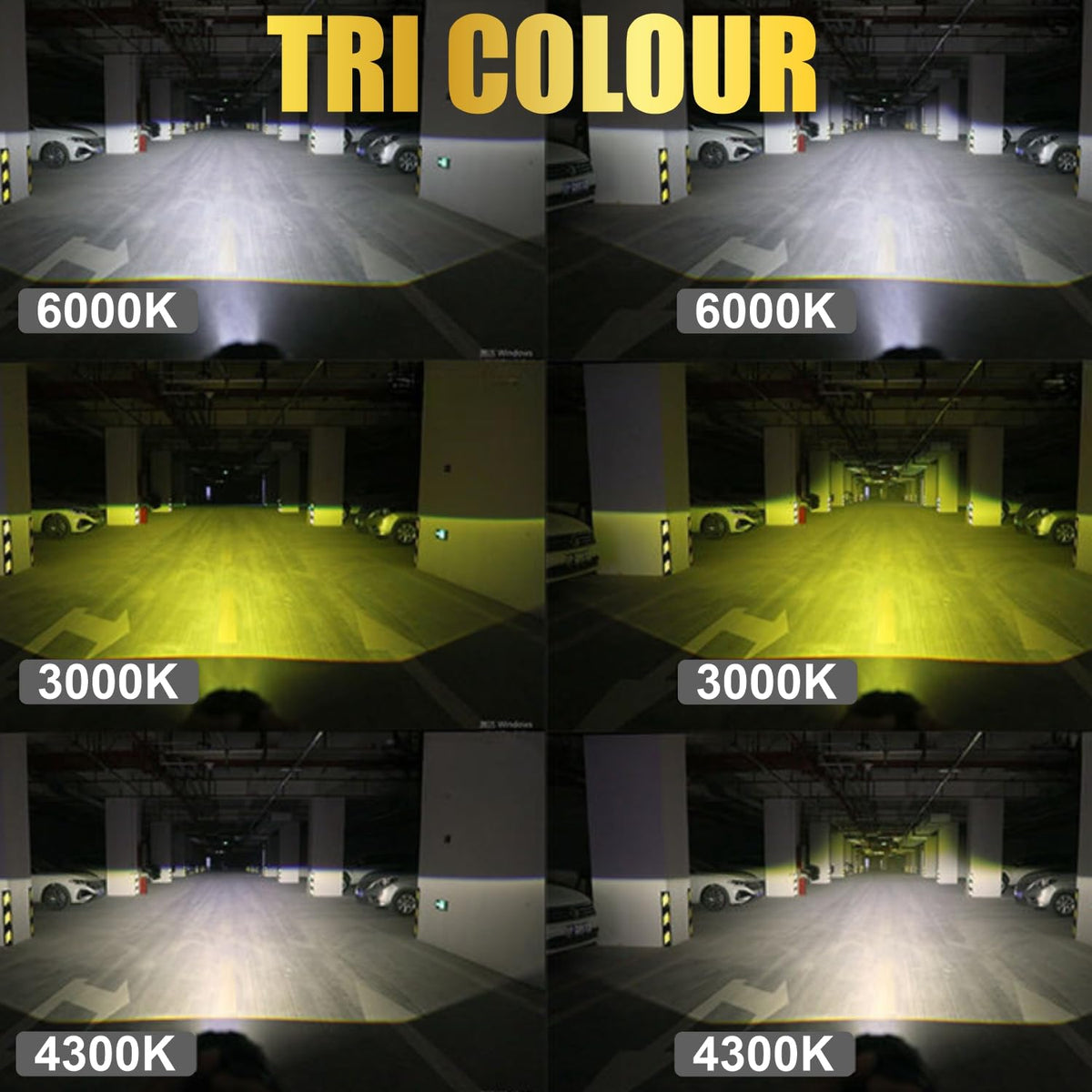 Audio Wheels 2 Inch LED Fog Lamp Projector-120W [PR-20] | Tri-Color Output (6000K White / 4500K Warm / 3000K Yellow) | 15,000LM Projector Light with Blue Film | 12V/24V | 1-Year Warranty