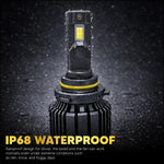 Audio Wheels 9006 Tri Colour LED Headlight Single Beam 120W (15000LM) | 6000K/4300K/3000K | IP68 Waterproof Plug & Play Car Headlamp 12V/24V with Advanced Cooling