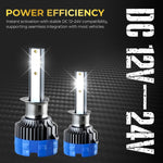 Audio Wheels H1 60W Car Led Headlight Bulbs, 16,000 Lumens Super Bright LED Headlight Conversion Kit for Cars 6000K Cool White Quick Installation Halogen Replacement, (H1-60W)