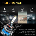 Audio Wheels 9005 [HB3] LED Headlight Bulb 60W 16000 Lumens Super Bright | 6000K Cool White | Quick Installation | Halogen Replacement Conversion Kit for Cars SUV | Plug & Play Headlamp Bulb (9005-60W)
