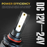 Audio Wheels 9005 [HB3] LED Headlight Bulb 60W 16000 Lumens Super Bright | 6000K Cool White | Quick Installation | Halogen Replacement Conversion Kit for Cars SUV | Plug & Play Headlamp Bulb (9005-60W)