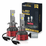 Audio Wheels H4-110W Car Led Headlight Bulbs, 16,000 Lumens Super Bright LED Headlight Conversion Kit for Cars 6000K Cool White Quick Installation Halogen Replacement, Pack of 2