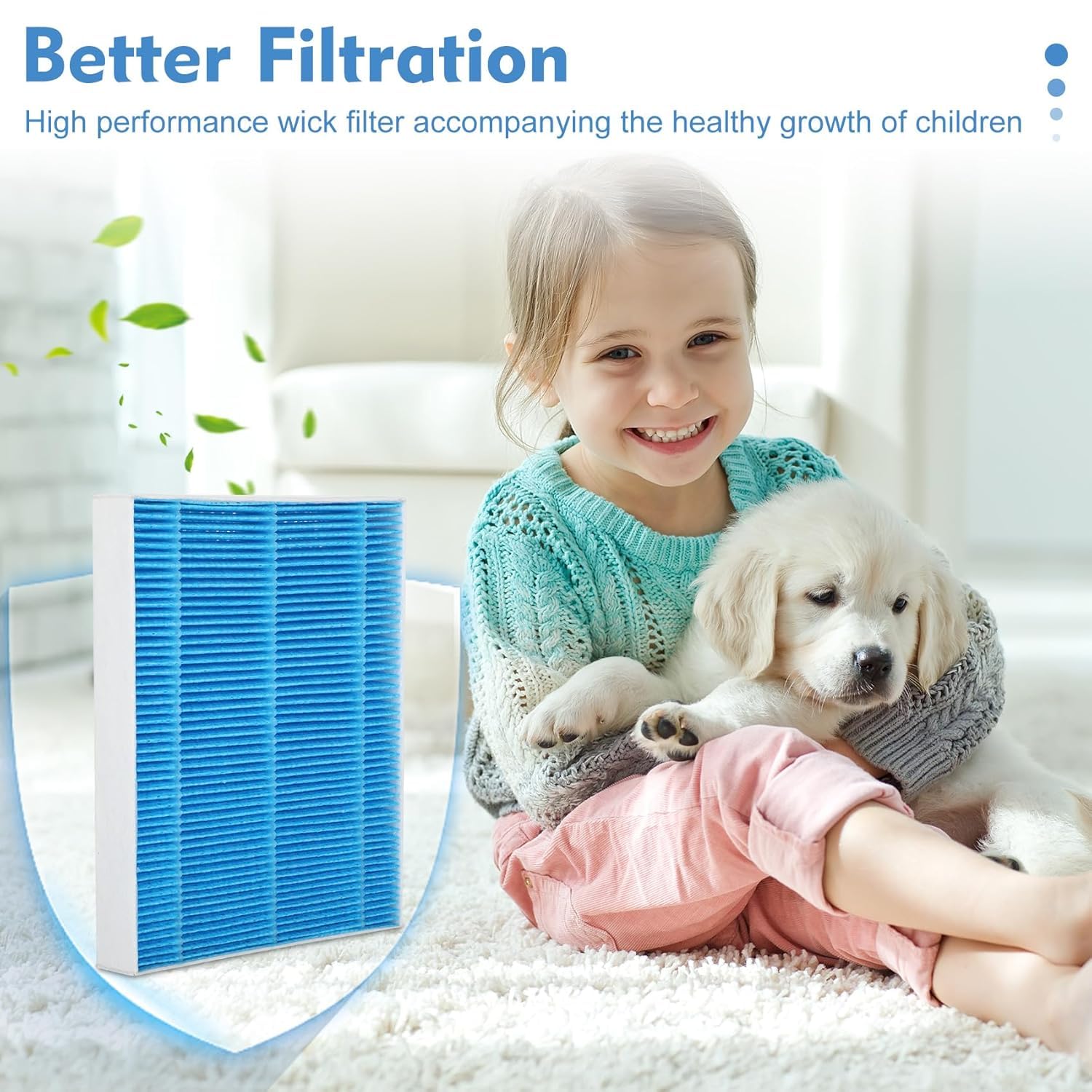 Audio Wheels HEPA Air Filter,10 x 8.5 x 1, White