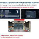 Audio wheels 1920x1080 Pixel AHD Backup Camera, Switcher Loop Cable, IP68 Waterproofing, Night-Vision car Reverse Camera compitable with Car Android Stereo. - Audio Wheels