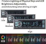 Audio Wheels Car Radio Bluetooth Single DIN Car Stereo Audio, Car Audio with Handsfree and Remote Control,Supports FM/ MP3/SD/AUX/Dua USB/EQ/Quick Charge | Not a CD Player