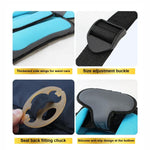 Audio Wheels Portable Foldable Baby Seat Cushion with Adjustable Shoulder & Back Straps, Universal Fit for Car, Bicycle, Stroller, Sofa & High Chair (Toddlers & Kids 6 Months-4 Years) (Blue)