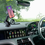 Audio Wheels Car Phone Holder 360° Rotation, Grip Go Series, Suction Cup Mount Auto Lock, Extendable Arm, Single-Handed Use, Shockproof Design Dashboard Accessories for Flexible Mobile Holder.