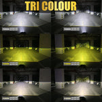 Audio Wheels AWLP-16 Tri-Color LED Projector Fog Lamp  200W High-Intensity  3000K Yellow  4500K Warm White  6000K White  Premium Metal Housing  1-Year Warranty