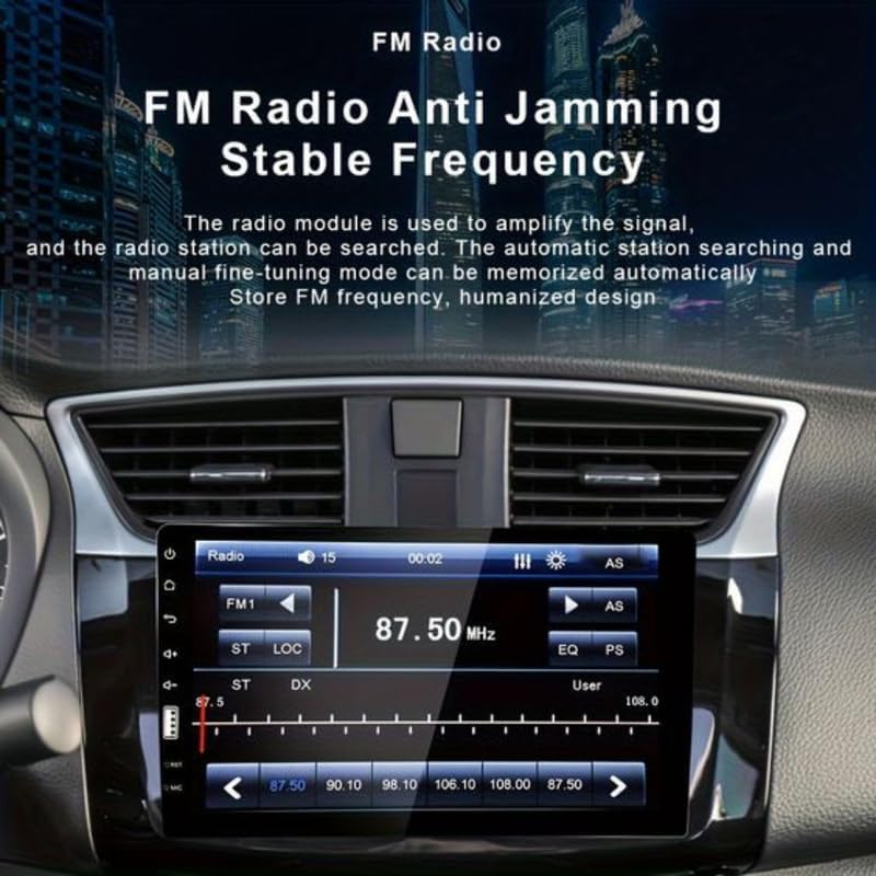 Audio Wheels Wireless CarPlay & Stereo Auto 9inch 1280P Car Android Display with Gorilla Glass  Android 13  TS-9 Processor  2GB & 32GB +Frame+HD Camera Included (Hyundai Fludic 2012)