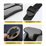 Audio Wheels Portable Foldable Baby Seat Cushion with Adjustable Shoulder & Back Straps, Universal Fit for Car, Bicycle, Stroller, Sofa & High Chair (Toddlers & Kids 6 Months-4 Years) (Gray)