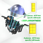 Audio Wheels 3" LED Projector Fog Lamp with Cover - 120W, 6000K White (15000LM) with Blue Tint Film | 12V/24V Fog Light for Car & Vehicle Modification | For Maruti Suzuki Swift 2018 - Audio Wheels