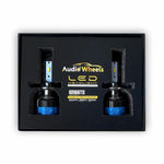 Audio Wheels H7 60W Car Led Headlight Bulbs,16,000 Lumens Super Bright LED Headlight Conversion Kit for Cars 6000K Cool White Quick Installation Halogen Replacement, (H7-60W)