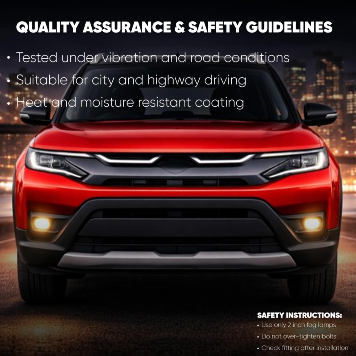 Audio Wheels 2 Inch Fog Lamp Mounting Cover  Bracket Kit - Car & Vehicle Fog Brackets  Direct Replacement Set  Compatible with Maruti Suzuki BREZZA 2022