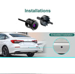 Audio Wheels Car AHD Moving Path Guide Line with 170° Perfect View Angle Design Waterproof Parking Reverse Moving Path Guide Camera only for Car Android Monitors.