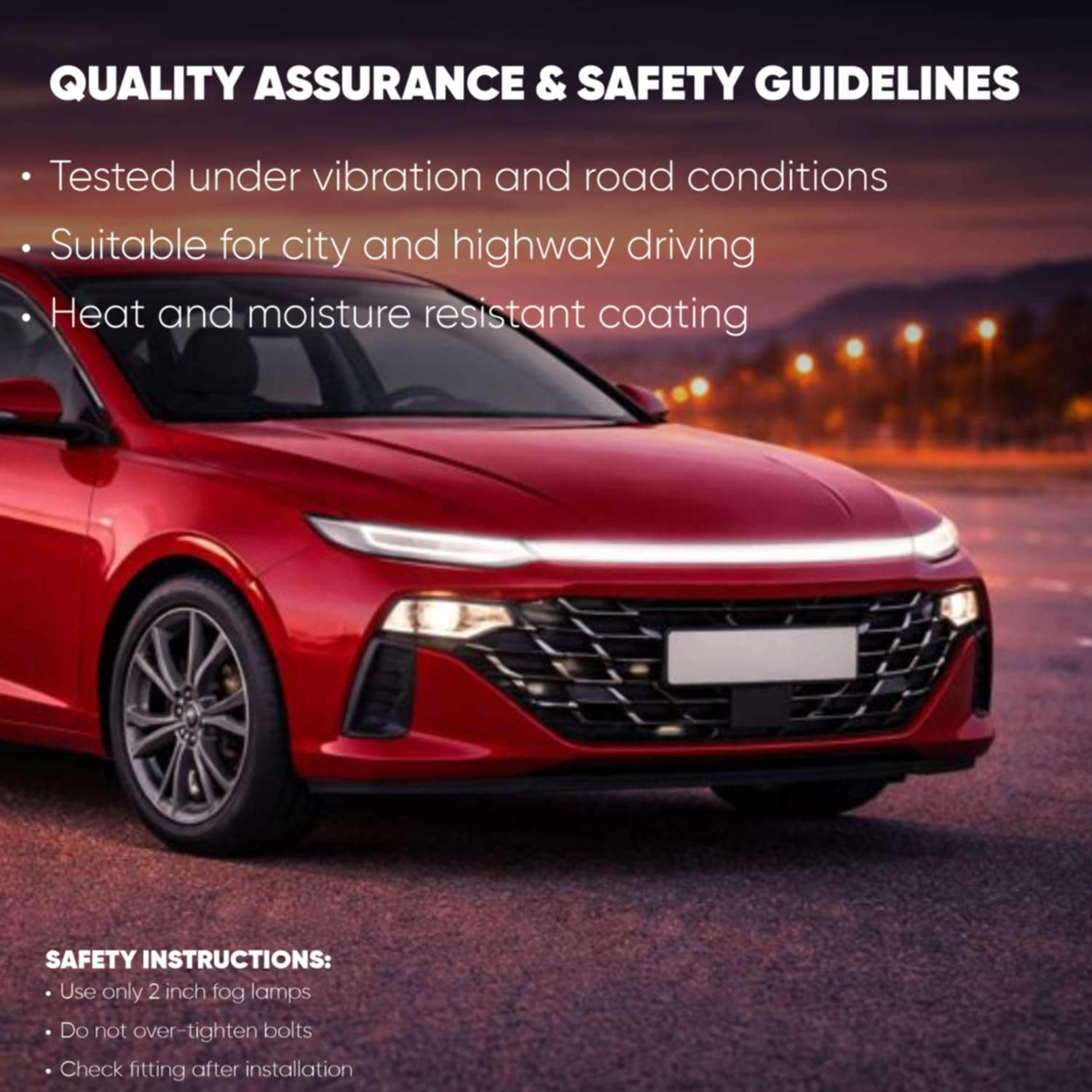 Audio Wheels 2 Inch Fog Lamp Mounting Cover / Bracket Kit - Car & Vehicle Fog Brackets | Direct Replacement Set | Compatible with Hyundai Verna 2023