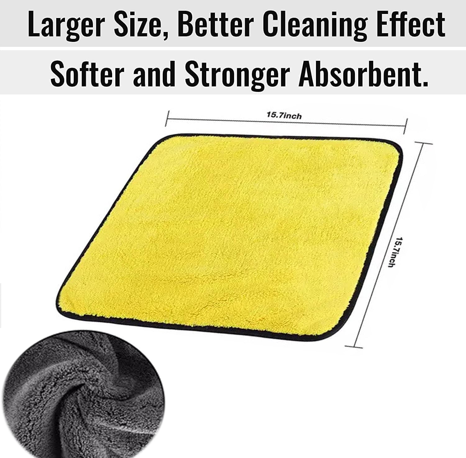 Audio Wheels Microfiber Towels for Cars, 5 Pack Soft and Absorbent Car Drying Towel, 40X40 CM 600gsm, Dual-Sided Microfiber Cleaning Cloth car Towel Set for Cleaning, Detailing, Household (5 Pack)