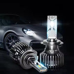 Audio Wheels H7 LED Headlight Bulbs – 160W High-Performance Lighting, 16,000 Lumens Brightness, 6000K Cool White Glow, Quick and Easy Installation for Enhanced Nighttime Visibility.