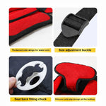 Audio Wheels Portable Foldable Baby Seat Cushion with Adjustable Shoulder & Back Straps, Universal Fit for Car, Bicycle, Stroller, Sofa & High Chair (Toddlers & Kids 6 Months-4 Years) (Red)