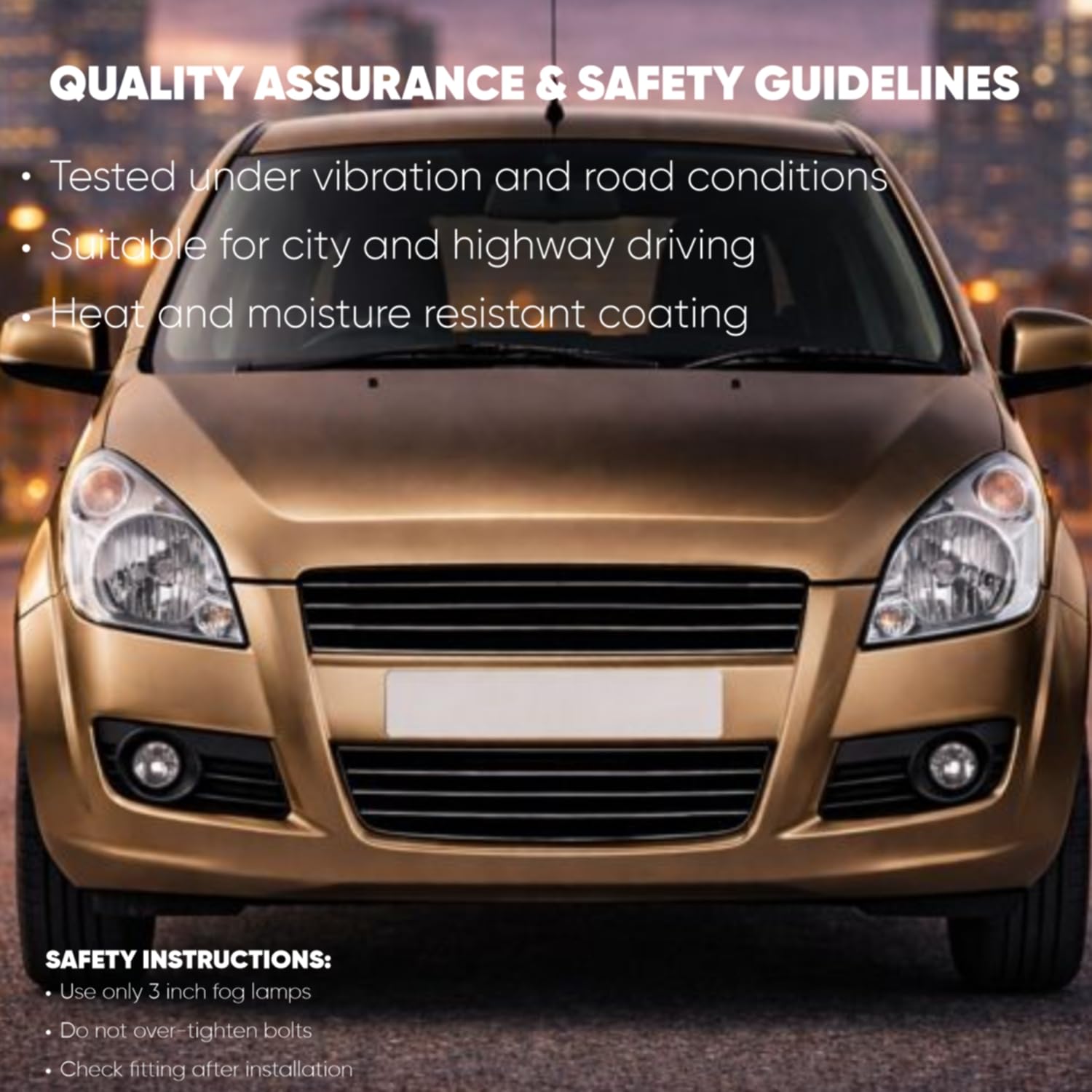 Audio Wheels 3 Inch Fog Lamp Mounting Cover/Bracket Kit - Car & Vehicle Fog Brackets | Direct Replacement Set | Compatible with Maruti Suzuki RITZ 2010