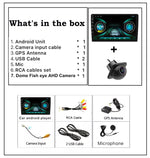 Audio Wheels Double Din Car Stereo 10 1G+32G Android 12 Multimedia BT Player Touchscreen with Mirror Link Split Screen GPS Navigation WiFi USB SWC Dome Rear Camera+GPS Antenna+Microphone (10 INCH)