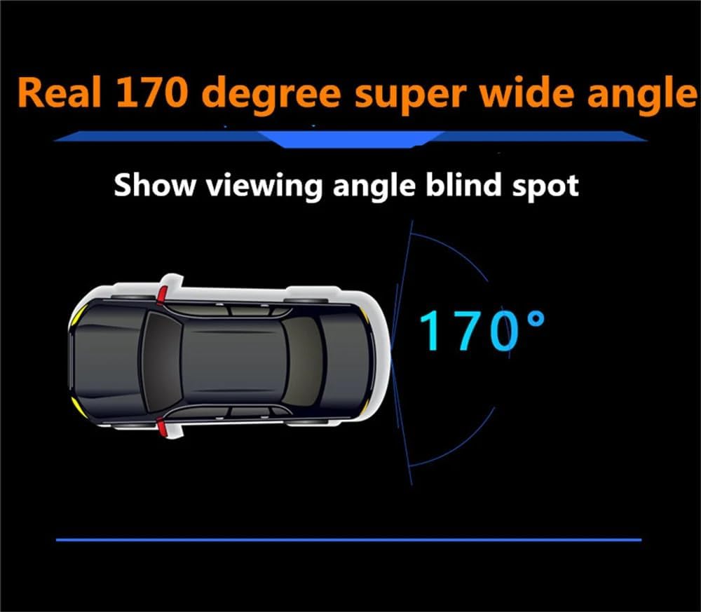 Audio Wheels AHD 1080P Car Backup Camera - 170° Wide Angle, IP68 Waterproof and Night-Vision Compatible with Car Android Monitors - Enhance Your Driving Safety