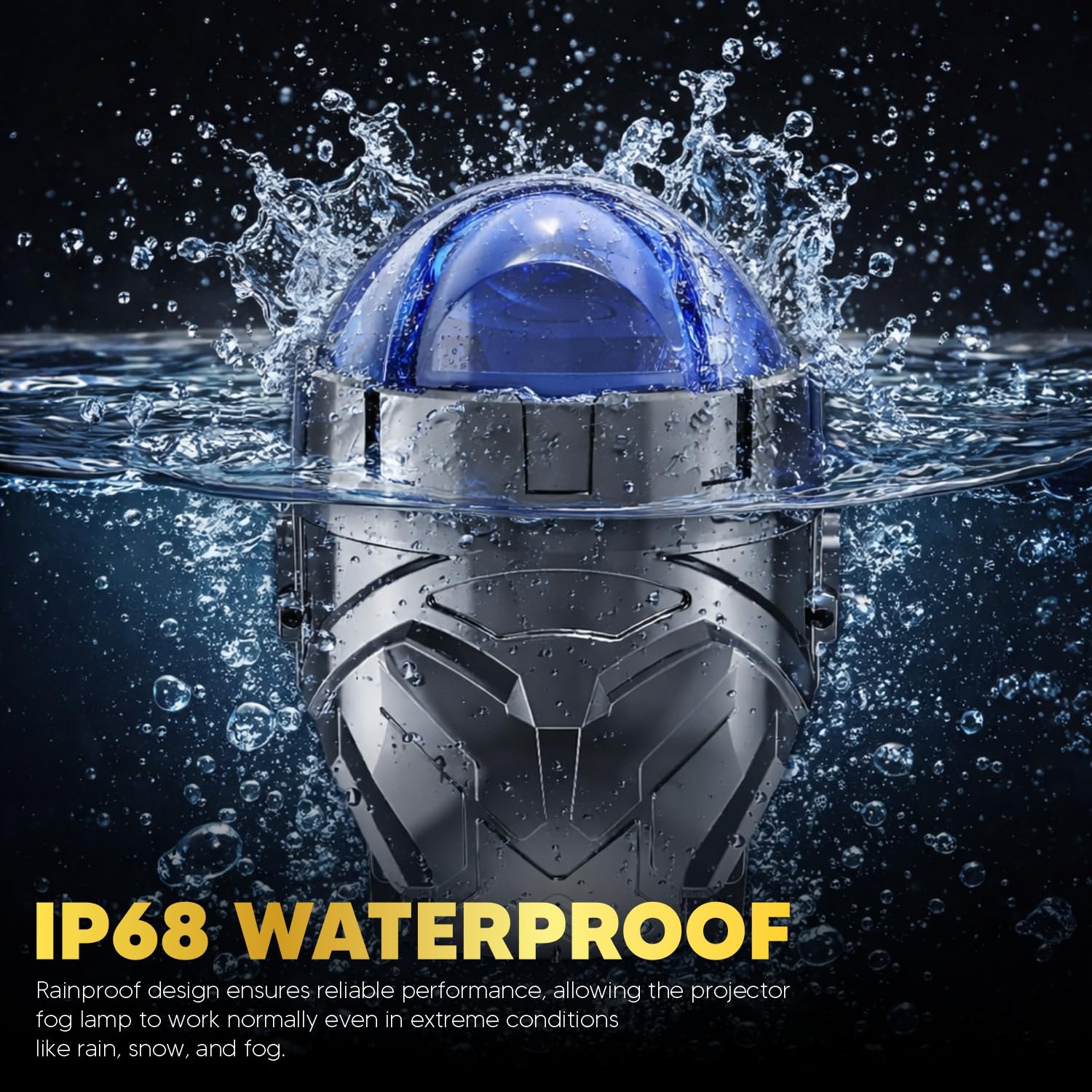 Audio Wheels 3 Inch LED Projector Fog Lamp 200W  25,000 Lumens  Dual Color 6000K 4500K  1200m Beam  Glare-Free High Beam  1 Year Warranty