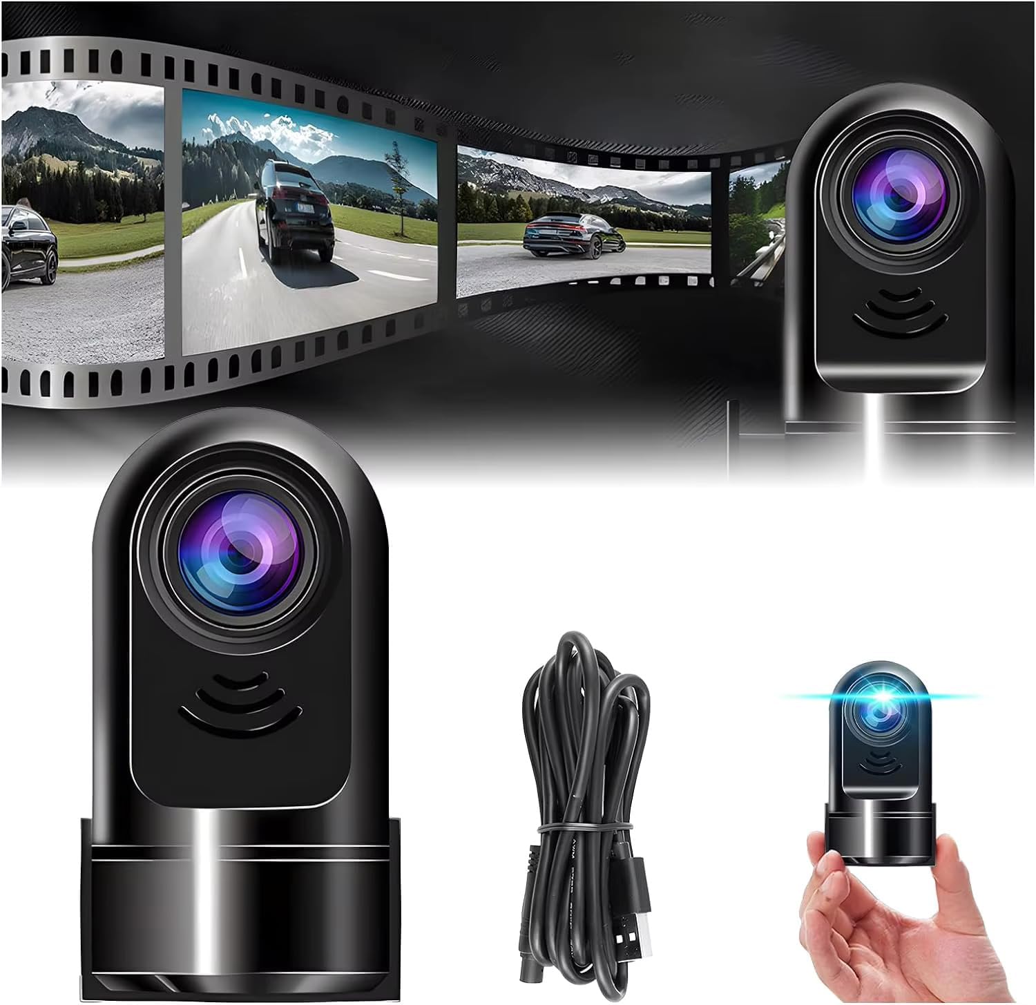 Audio Wheels USB Mega Pixels12.0M Full HD Camera Recorder with 5V 0.4A,720p Video, 30 FPS, High-Sensitivity Low-Light CMOS Sensor, MIC Support, Upto 32GB,Android Navigation.