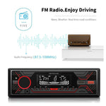 Audio Wheels Car Radio Bluetooth Single DIN Car Stereo Audio, MP3 Player Car Stereo 1 DIN with Bluetooth Handsfree/FM/Dual USB/TF/AUX/EQ/Quick Charge, with Wireless Remote Control (S-720)