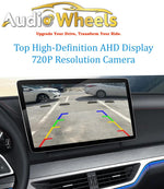 Audio Wheels Car AHD Moving Path Guide Line with 170° Perfect View Angle Design Waterproof Parking Reverse Moving Path Guide Camera only for Car Android Monitors.
