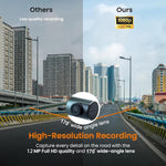Audio Wheels12.0MP Full HD WiFi DVR Dashcam + 5V 0.4A Power, 1080p Video, 30 FPS, High-Sensitivity Low-Light Sensor, MIC Support, 128GB TF Card Storage, USB Connectivity,Android Compatibility.