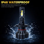 Audio Wheels H4/H19 LED Headlight 120W - Dual Beam (High & Low Beam)  Tri Colour (6000K4300K3000K)  15000 Lumens  IP68 Waterproof  Plug & Play Car Halogen Bulb Replacement Lamp