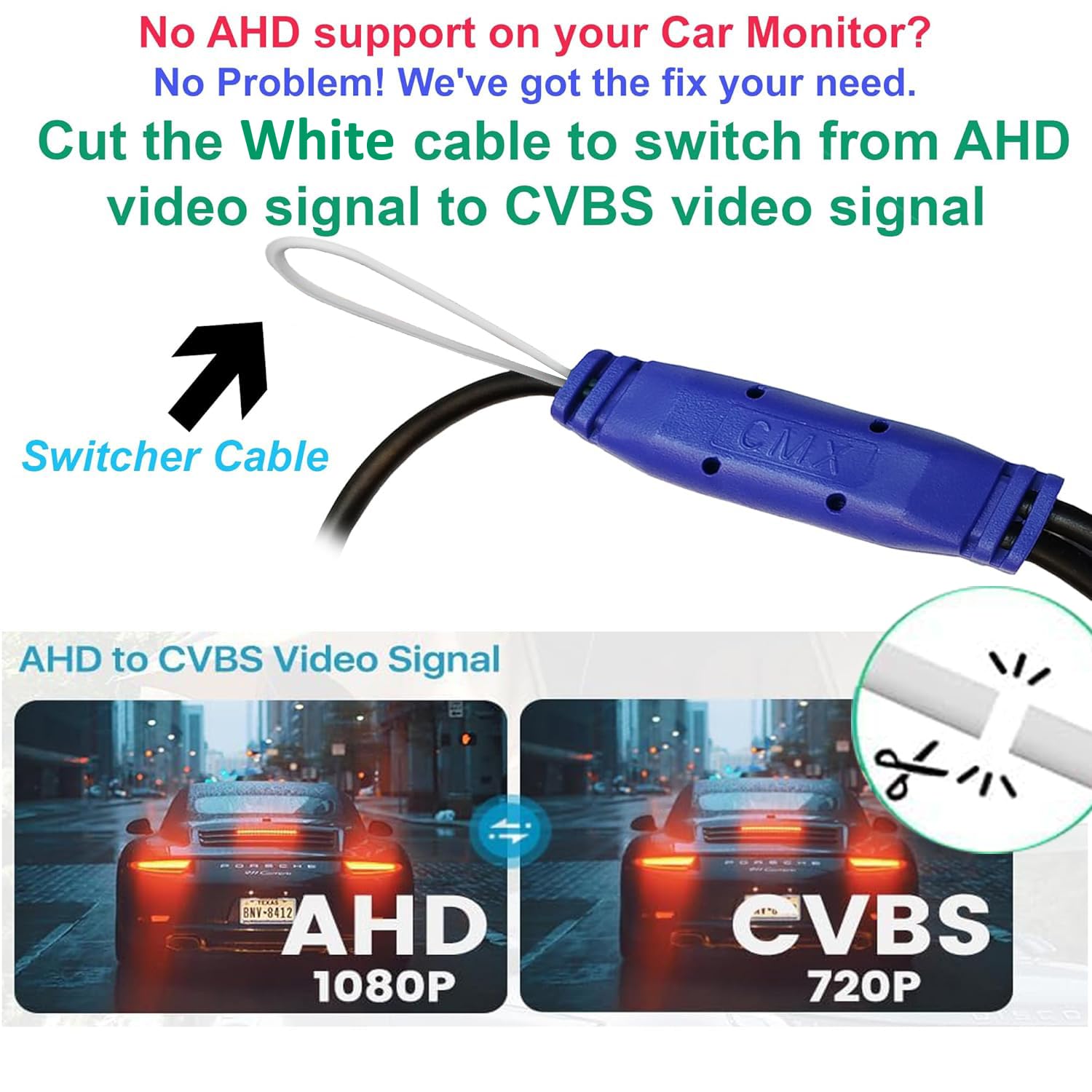 Audio Wheels Fish Eye Full HD Wide-Angle car Reverse View Rear Parking Camera Assist for only Car Android Stereo