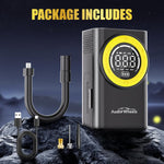 Audio Wheels Universal Digital Tyre Inflator [TI-03]  for Car, Bikes and SUVs | 65W Portable Air Compressor, 5600 mAh, Auto Shut-Off & LED Light  150 PSI