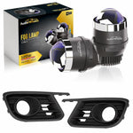 Car fog lamp with Audio Wheels branding and packaging on a white background

