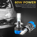 Car headlight bulb with '60W Power' text and car in background

