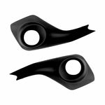 Two black plastic car trim pieces