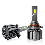 Two car headlight bulbs on a white background

