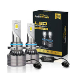 Audio Wheels 9005 HB3 75W LED Headlight Bulbs 7500LM 6000K Cool White IP67 Plug and Play